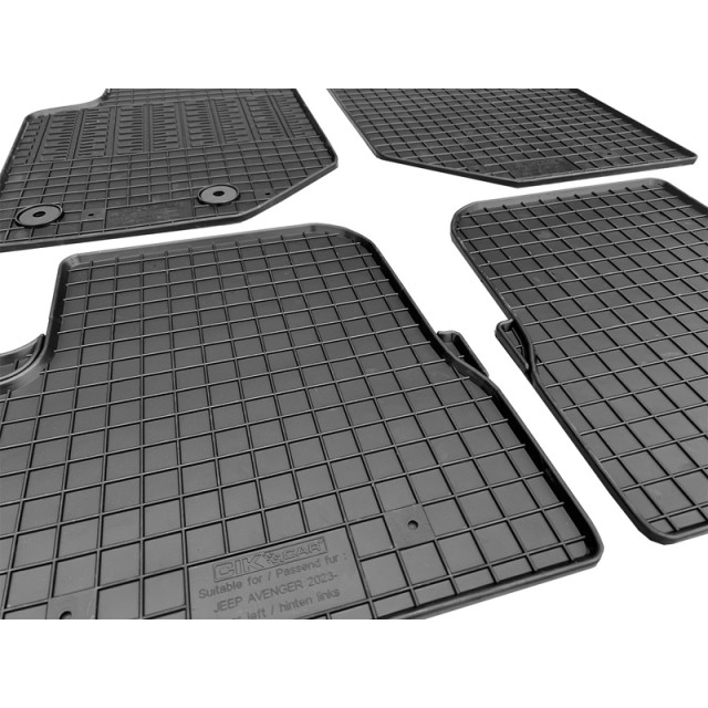 Rubber matten passend voor Jeep Avenger (benzine) 2023- (4-delig + montagesysteem)