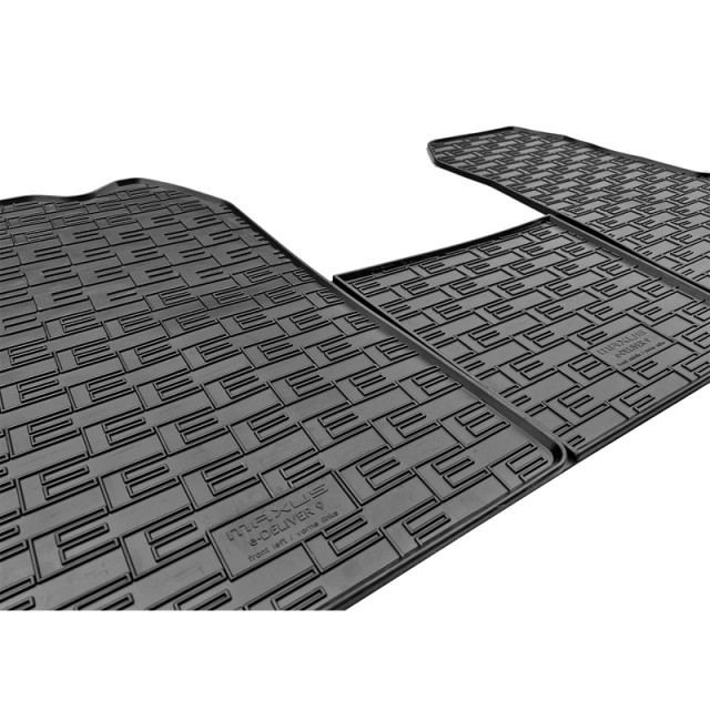 Rubber matten passend voor Maxus eDeliver 9 (ev-90) 2020- (3-delig + montagesysteem)